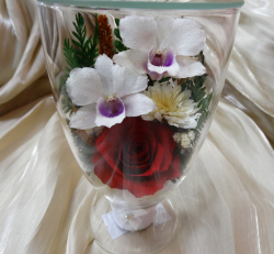 Живые цветы в стекле-129-Цветы в стекле CuLM - фото 2