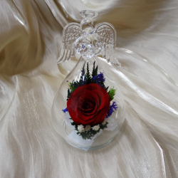 Живые цветы в стекле-129-Колокольчик с ангелом OaSR - фото 1