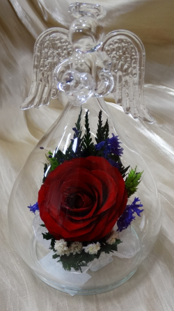 Живые цветы в стекле-129-Колокольчик с ангелом OaSR - фото 2