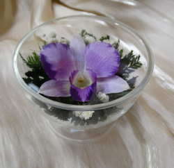 Живые цветы в стекле-129-Цветы в стекле  CuSO - фото 1