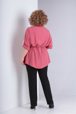 Блуза-8-1004 розовый - фото 2