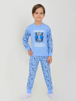Пижама-108-"Лео 2"  Голубой - фото 1