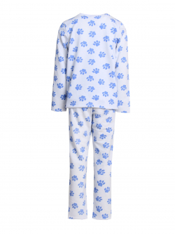 Пижама-108-"Лапки-1" с шелкографией  Голубой - фото 2