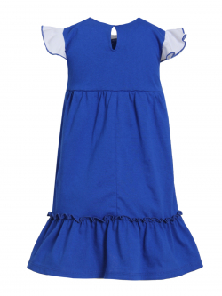 Платье-108-"Аурелия-1" с шелкографией Синий - фото 2
