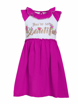 Платье-108-"Айрин-1" с шелкографией  Фиолетовый - фото 2