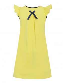 Платье-108-"Мартита-2" с шелкографией  Жёлтый - фото 2