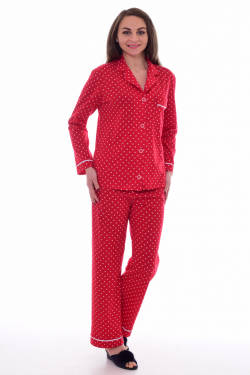 Пижама-108-Пижама женская  Красный - фото 2