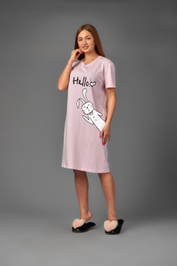 Сорочки-108-Женская сорочка  Розовый - фото 1