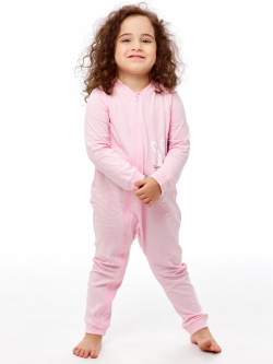 Пижама-108-Пижама детская для девочки (комбинезон)  Розовый - фото 1