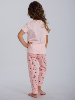 Пижама-108-"ПД-53" реснички брюки  Розовый - фото 2