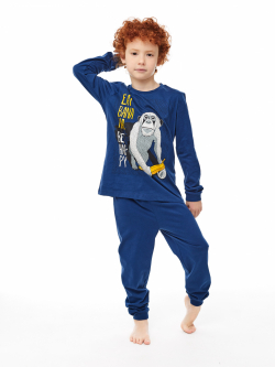 Пижама-108-Пижама детская для мальчика Синий - фото 1