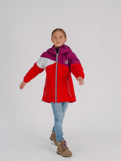 Для девочек-108-Куртка для девочки демисезонная Красный - фото 1