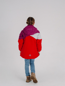 Для девочек-108-Куртка для девочки демисезонная Красный - фото 2