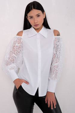 Блуза-98-Шанель (белая) - фото 1