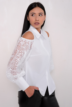 Блуза-98-Шанель (белая) - фото 2