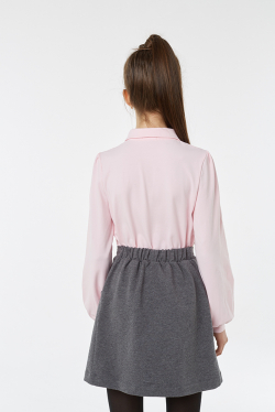 Блуза-108-Блузка для девочки  Розовый - фото 2