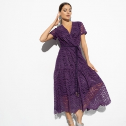 Платья-55-Роскошь в деталях (violet, с поясом) - фото 2