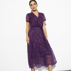 Платья-55-Роскошь в деталях (violet, с поясом) - фото 4