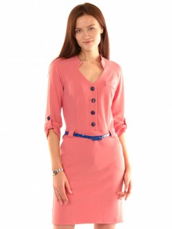 Платья-55-Римини (розовый, с ремешком) - фото 1