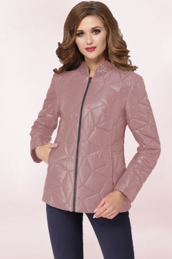 Куртка-73-12869 розовый со стразами. - фото 1