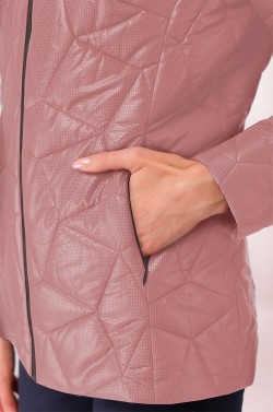 Куртка-73-12869 розовый со стразами. - фото 2