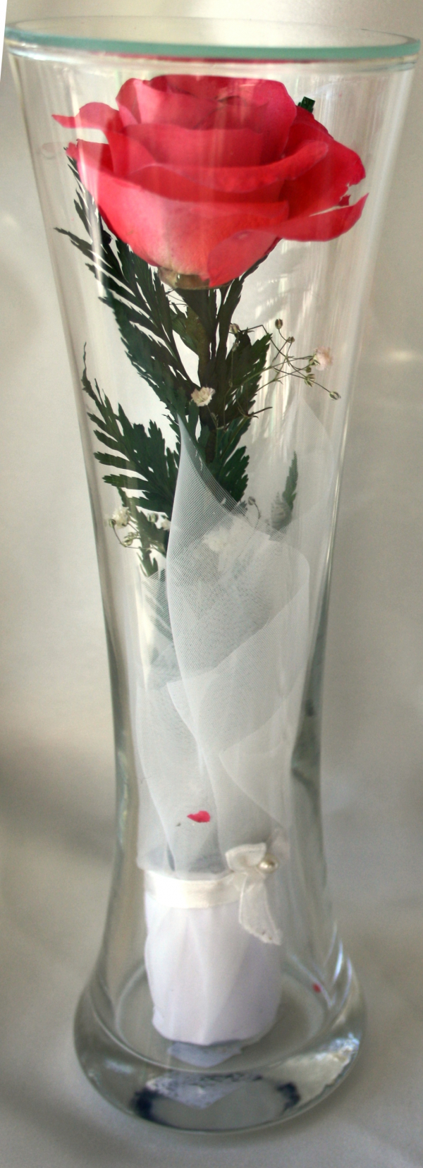 Живые цветы в стекле-129-Живые розы 22 см в вакууме CuHRp - фото 1