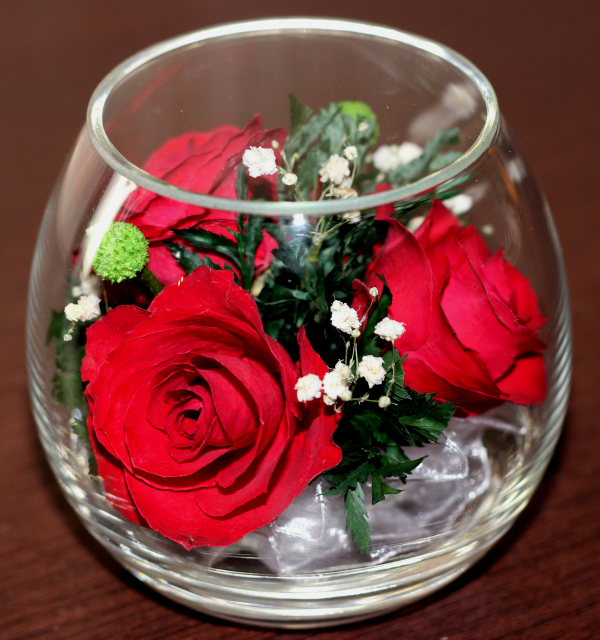 Живые цветы в стекле-129-Сувениры для любимых BmiR - фото 1