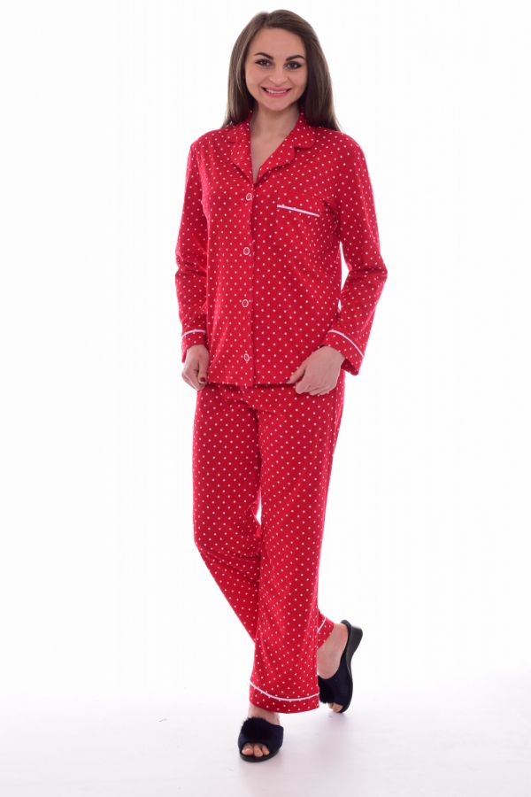 Пижама-108-Пижама женская  Красный - фото 1