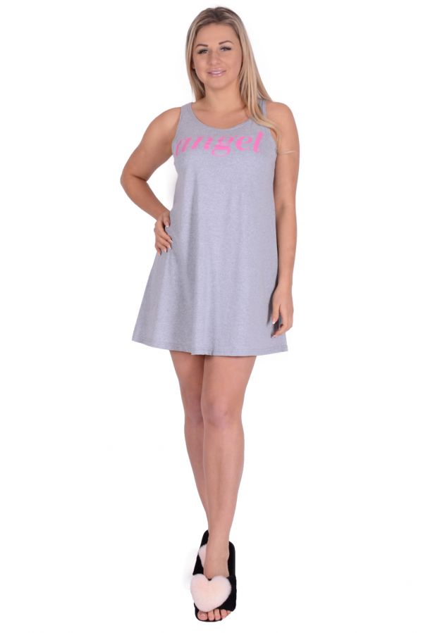 Сорочки-108-Женская сорочка  Серый - фото 1